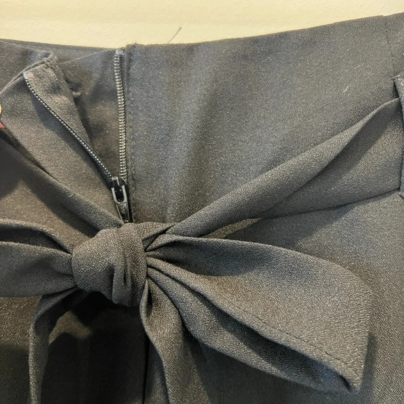 ASOS DESIGN tailored tie waist tapered ankle grazer pants career work trousers - Picture 6 of 10